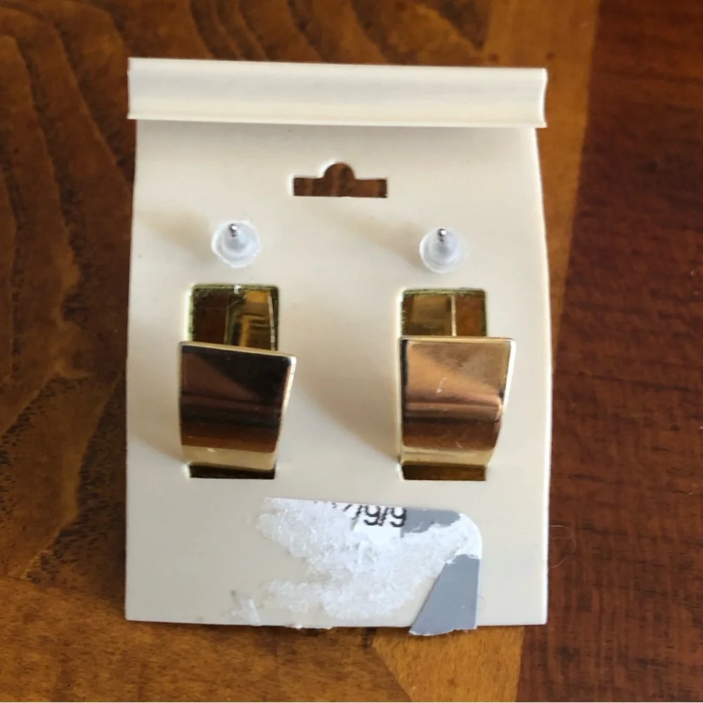 Contempra gold plated pierced hoop earrings